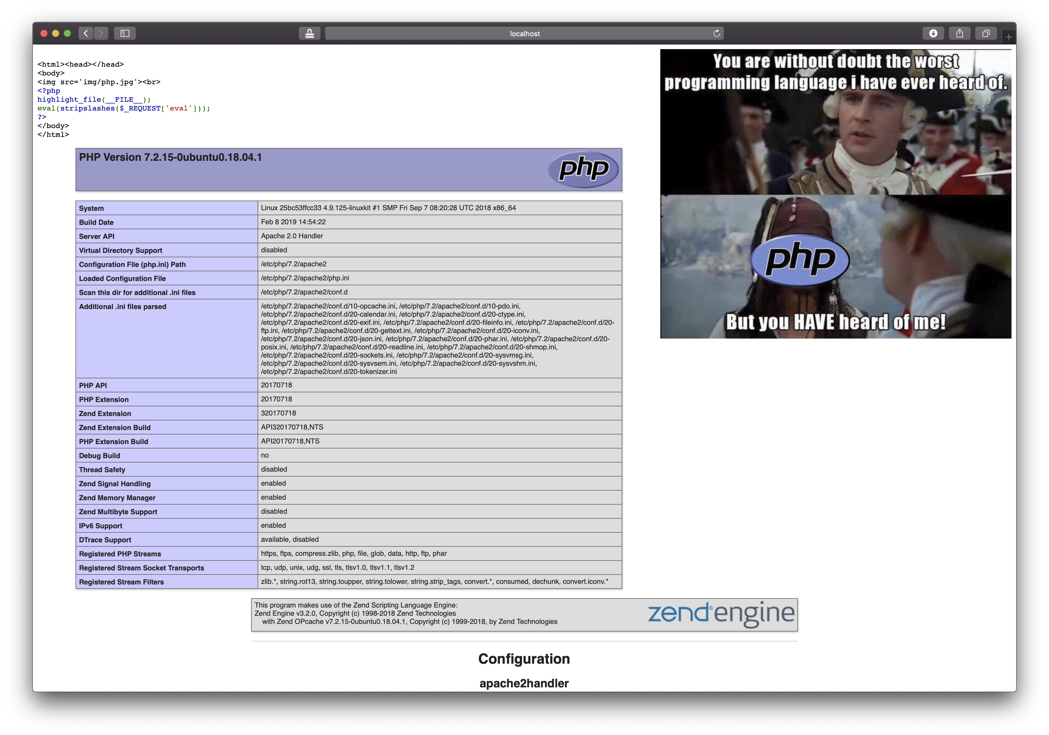 phpinfo